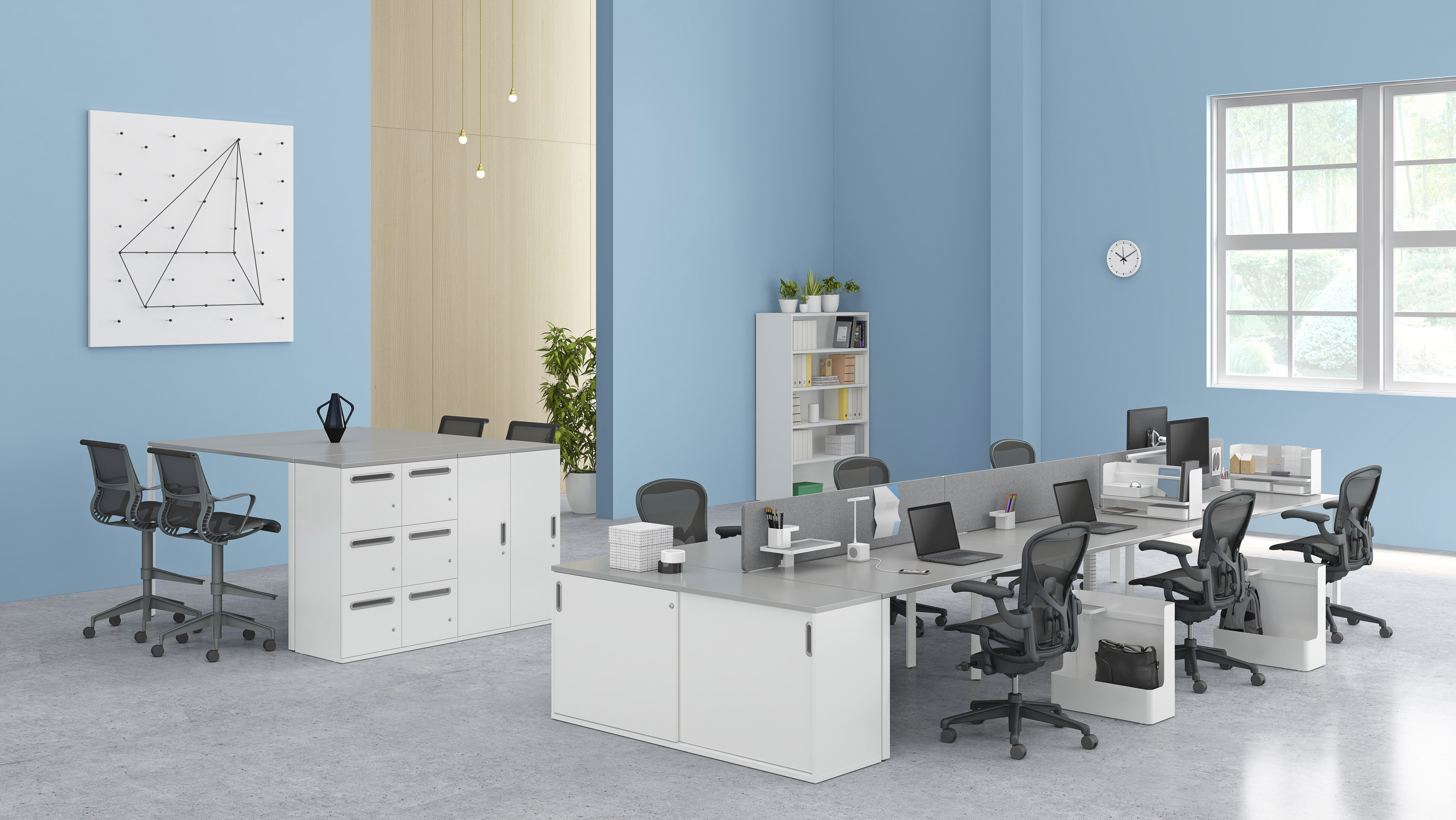办公屏风|屏风工作站|办公家具|球友会（中国）家具|Layout Studio 开放式办公区